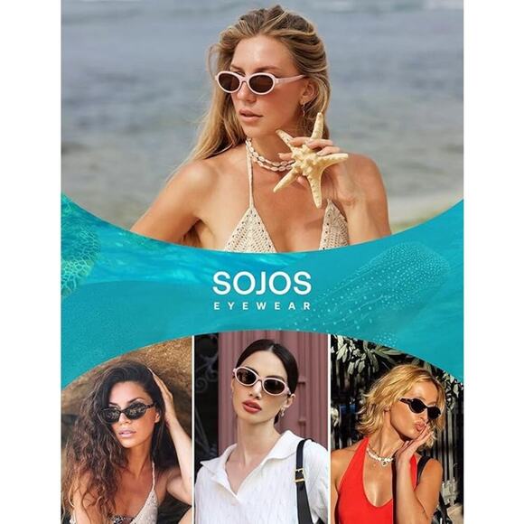 SOJOS Sunglasses Women Oval Polarized UV400 Echo Eco Friendly Recycled Frame main image 2
